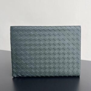 보테가 (징) 반지퍼 손잡이백 소가죽 그레이 607479