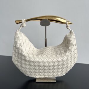 보테가 (징) 사르딘 반달형 핸들 백 블루 716082