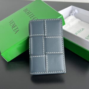 보테가 (징) 대편직 카드 지갑 그레이 748053