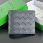 보테가 (징) 중간 너비 편직 단지갑 그레이 605721