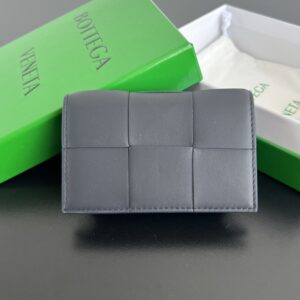 보테가 (징) 대형 편직 명함 지갑 소가죽 블랙 679849