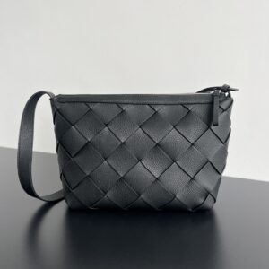 보테가 (징) 디아고 호보 795125 위빙 소가죽 백 블랙
