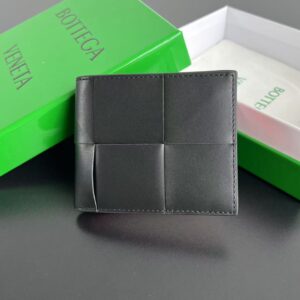 보테가 (징) 대편직 반지갑 블랙 649603