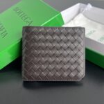 보테가 (징) 남성 지갑 더블 폴드 다크 브라운 소가죽 805654