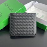 보테가 (징) 남성 지갑 더블 폴드 블랙 소가죽 805654