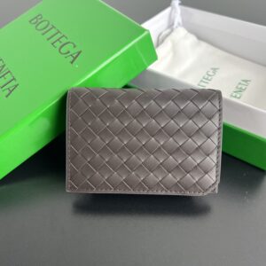 보테가 (징) 명함 지갑 클래식 편직 디자인 소가죽 블랙 805825