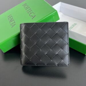 보테가 (징) 동전 지갑 더블 접이식 블랙 605722