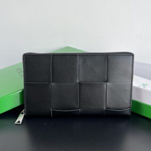 보테가 (징) 남성 대편格 지갑 클래식 편직 소가죽 블랙 649607