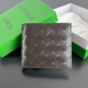 보테가 (징) 동전 지갑 더블 폴드 숏 월렛 소가죽 브라운 605722