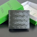 보테가 (징) 동전 지갑 더블 폴드 블랙 605722