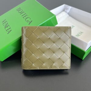 보테가 (징) 동전 지갑 더블 폴드 숏 지갑 올리브 605722