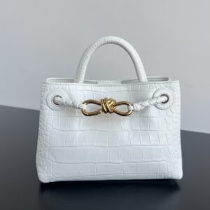 보테가 (징) 안디아모 미니 크로커다일 백 화이트 777614