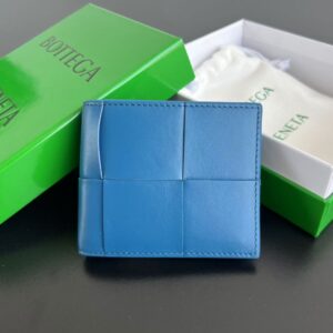 보테가 (징) 대편직 단지갑 블루 649603