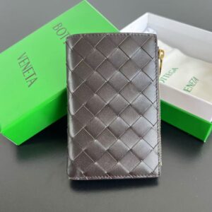 보테가 (징) 인트레치아토 더블 지퍼 지갑 블랙 749940