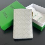 보테가 (징) 엮인 더블 접이식 지퍼 지갑 그레이 749940