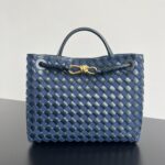 보테가 (징) 안디아모 소가죽 혼합 데일리백 블루 743572