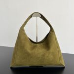 보테가 (징) 대형 반스웨이드 홉 핸드백 올리브 803977