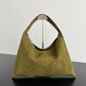 보테가 (징) 대형 반스웨이드 홉 핸드백 올리브 803977