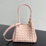 보테가 (징) 인트레치아토 웨빙 가죽 숄더백 핑크 796569