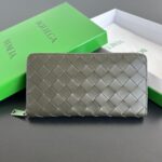 보테가 (징) 남성 편직 지갑 소가죽 그레이 593217