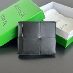 보테가 (징) 대편직 반지갑 블랙 649603