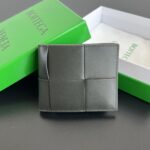 보테가 (징) 대편직 카드 지갑 그레이 649605