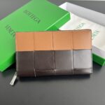 보테가 (징) 남성 대편格 지갑 클래식 편직 소가죽 브라운 649607