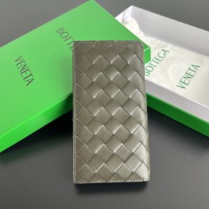 보테가 (징) 남성용 편직 지갑 소가죽 그레이 676593