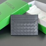 보테가 (징) 새틴 카드 지갑 블랙 817397