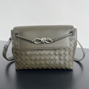 보테가 (징) 스몰 안디아모 숄더백 카키 815781