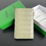 보테가 (징) 엮음 더블 폴드 지퍼 지갑 그린 749940