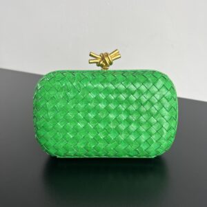보테가 (징) BV Knot 뱀피 편직 클러치백 그린 717622