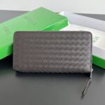 보테가 (징) 세밀 편직 지갑 소가죽 차콜 814680