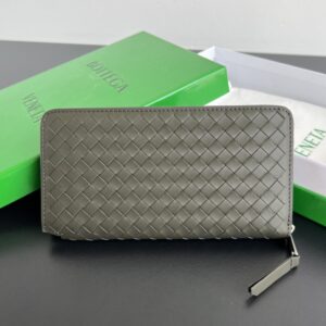 보테가 (징) 새로워진 세밀한 편직 지갑 그레이 814680