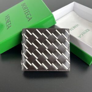 보테가 (징) 중간폭 편직 단지갑 실용적인 디자인 브라운 605721