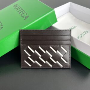 보테가 (징) 새틴 카드 지갑 소가죽 브라운  731956