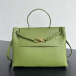 보테가 베네타 (징) Ciao Ciao 핸드백 실키 카프 가죽 그린 817231