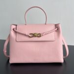 보테가 (징) Ciao Ciao 핸드백 실크 카프 가죽 핑크 817231