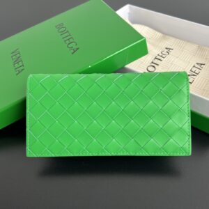 보테가 (징) 클래식 편직 장지갑 그린 749438
