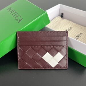 보테가 (징) 신상 편직 카드 지갑 소가죽 버건디 731956