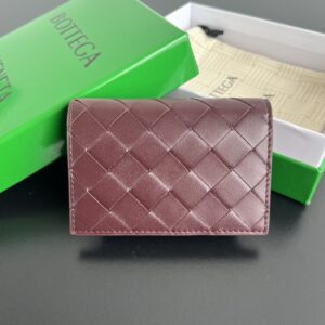 보테가 (징) 명함 지갑 고급 양가죽 와인 667141