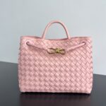 보테가 (징) 안디아모 핑크 나파 양가죽 백 금색 하드웨어 743572