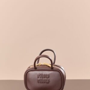 미우미우 (팬더) 소가죽 미니 크로스백 석남목색 5NR036 브라운