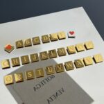 보테가 (징) Clip 자모 클립 금속 장식 개인화 커스터마이즈 골드