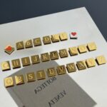 보테가 (징) Clip 자모 클립 금속 하드웨어 개인화 커스터마이즈 골드