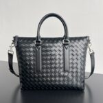 보테가 (징) 신상 편직 소프트 비즈니스 백 블랙 815784