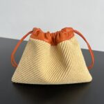 보테가 (징) 라피아 크로스백 오렌지 829218