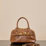 미우미우 (팬더) 어드벤처 미니 브라운 소가죽 백 5BP090