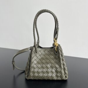 보테가 (징) 인트레치아토 웨빙 가죽 숄더백 그레이 796569