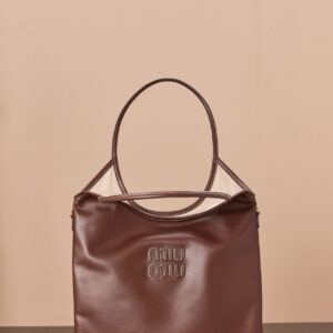 미우미우 (팬더) 아이비 토트 대형 브라운 5BQ231